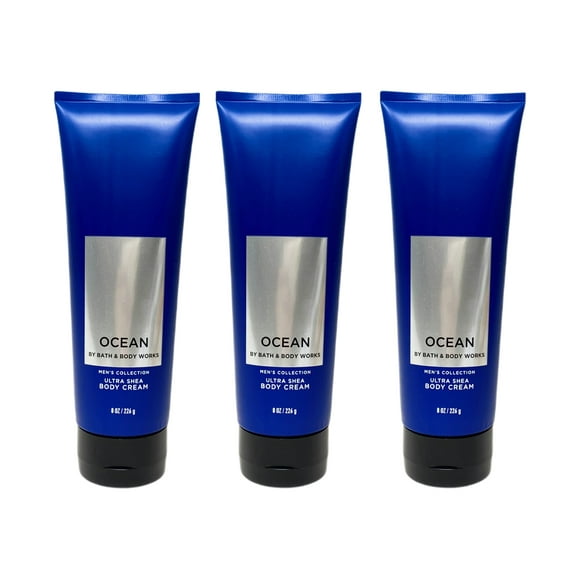 Bath and Body Works Men's Collection Ocean 3 Pack Ultra Shea Body Cream Gift Set - Full Size