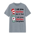 thumbnail image 2 of T Shirts for Women Graphic Print Summer Tees Casual Short Sleeve Crew Neck Basic Oversized Tops, 2 of 3