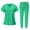 1-army green, variant on Scrubs Set for Women, Modern V-Neck Scrub Top & Jogger Scrub Pants with Multi Pockets Professionals Soft Stretch Athletic Nursing Uniform Workwear (Orange)