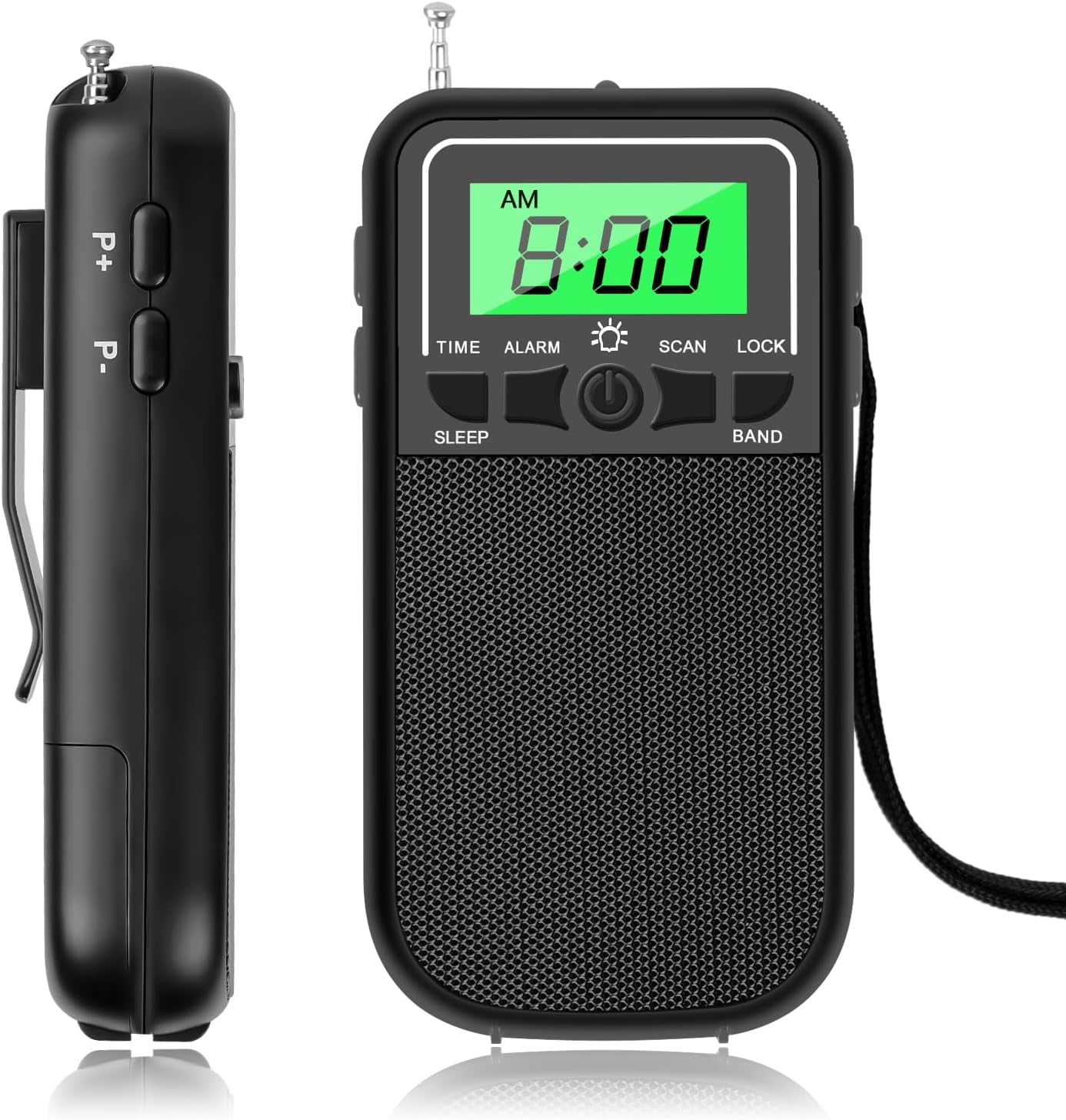AM FM SW Portable Radio, with Best Reception, Long Battery Life, with LED Flashlight, Emergency Pocket Walkman Radio for Indoor, Outdoor,Walk,Jogging,Gym,Camping