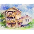 thumbnail image 2 of Slivka, Jane 24x20 Black Ornate Wood Framed with Double Matting Museum Art Print Titled - Folly Beach, 2 of 4