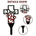 thumbnail image 6 of Metal Cross Garden Stake Graves Cemetery Decorations, Metal Cross Pile Garden Grave Marker Memorial Plaque Stakes for Dad/Mom Deceased Relatives, Outdoor Easter Decoration Wall Decor Lawn Stake, 6 of 7