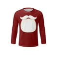 thumbnail image 3 of Fall Winter Men Christmas T-Shirt Polyester Tops With 3D Printed Crew Neck Long Sleeve Casual Slim Fit Shirts, 3 of 5