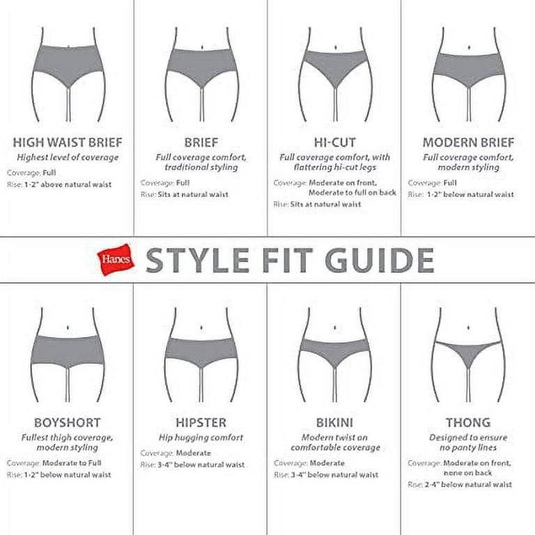 Hanes Girls' Tagless Super Soft Cotton Brief Underwear, 10 pack, Sizes 4-16  