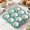 2-Piece blue green, variant on 2-Piece Aquamarine blue Ceramic Nonstick 6-Well Muffin Cupcake Baking Pan Set