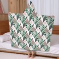 thumbnail image 5 of Green Pink Geometric Pattern Hooded Bath Towel，60"x35" for Ages 3 To 12 Kids, Quick Dry Lightweight Soft Microfiber Hood Beach Towel Cover Up for Kids, 5 of 7