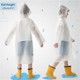 thumbnail image 5 of 2 Pack Raincoat Rain Poncho for Kids, Reusable EVA Rain Coats for 6-14 Boys Girls, Rain Jackets Gear with Hood, White, 5 of 7