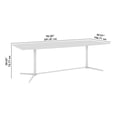 thumbnail image 4 of Scranton & Co Wood 96W Office Conference Table with Metal Base in Natural Elm, 4 of 7