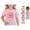 Light Pink, variant on VOUZZA Young Wild and Three Girls T-Shirt 3rd Birthday Graphic Short Sleeve Round Neck Tee Top for Kids Summer Celebration Cotton Shirt Party Outfits