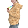 thumbnail image 2 of Daiia Squirrel And Nuts Pattern Women's Fashion Hoodies & Sweatshirts with Kangaroo Pocket Hooded Sweatshirt with Eye-catching Drawstrings-Small, 2 of 7