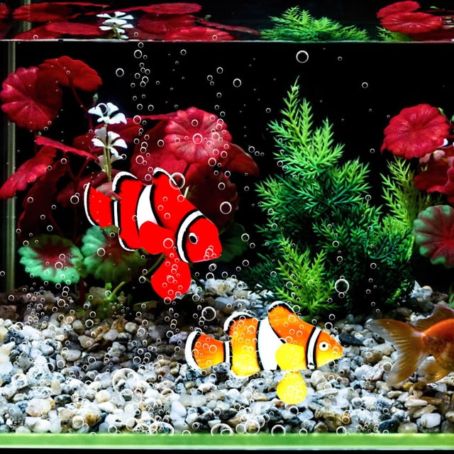 Peces Biónicos de Silicona ANGGREK pez payaso biónico Duradero color rojo amarillo naranja negro