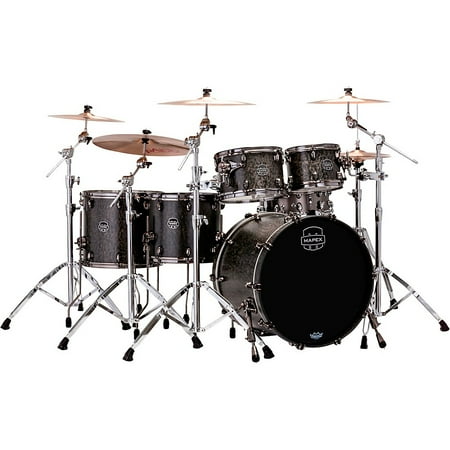 Mapex Saturn V Exotic Edition 5-Piece Studioease Shell Pack Flat Black Maple Burl