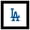 Black Framed Version, variant on Gallery Pops MLB Los Angeles Dodgers - Jersey Sleeve Logo Wall Art, Unframed Version, 12" x 12"