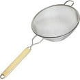 thumbnail image 1 of Truecraftware – 10 -Inch Fine Single Mesh Strainer, Tin Mesh with Flat Wooden, 13" Handle Length, 1 of 5