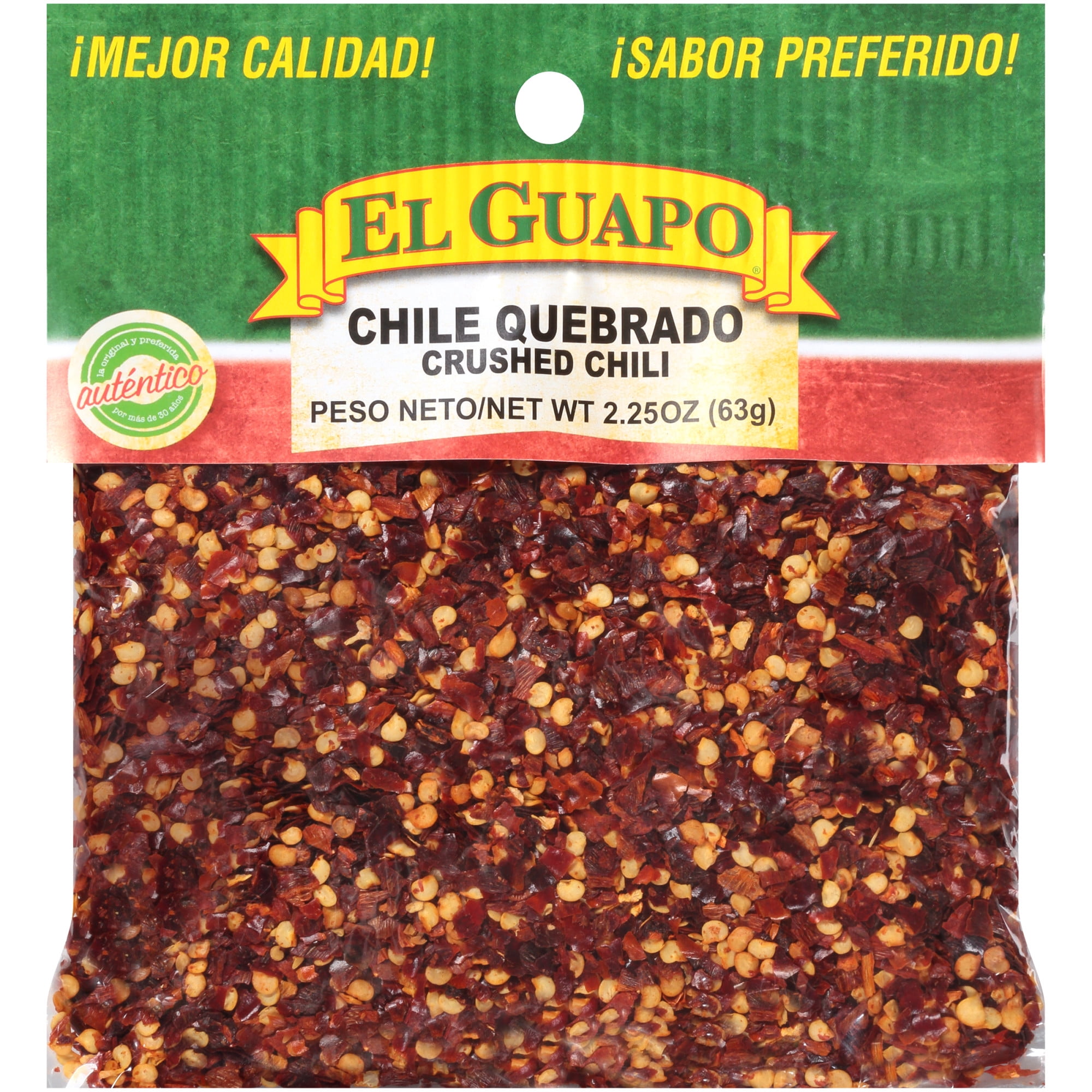 El Guapo Crushed Chili Pepper (Chile Quebrado), 2.25 oz