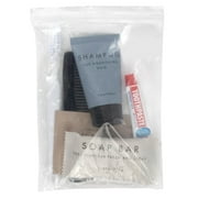 100 pack Trail maker 7 Piece Travel Size Homeless Care Hygiene Toiletry Kits Containing Shampoo, Bar Soap & More