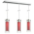 thumbnail image 2 of Dainolite 3 Light Pendant Clear/Frosted Glass - Polished Chrome, 2 of 5