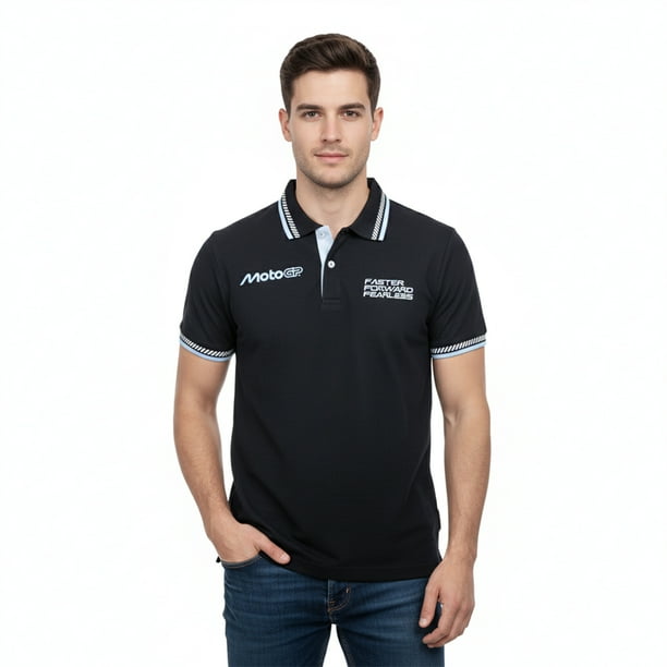 Playera estilo polo para caballero marca Moto GP 100% original
