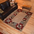 thumbnail image 1 of Rug Empire Rustic Lodge Rooster Area Rug 7`10" W x 9`10" L, Beige, 1 of 2
