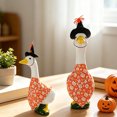 thumbnail image 7 of Porch Goose Christmas Outfit with Teal Holiday Print Headwrap and Wrapped Skirt Seasonal Outdoor Yard Decor Accessory for 19 To 23 Inch Statue Display, 7 of 7