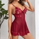 thumbnail image 4 of Gibobby Ropa sexy de mujer para sexo Ropa Interior Divertida para Mujer, Escote En V Profundo, Encaje Sexy, Vestido Transparente, Vestido para Conjuntos De Lencería(Rojo, CH), 4 of 5