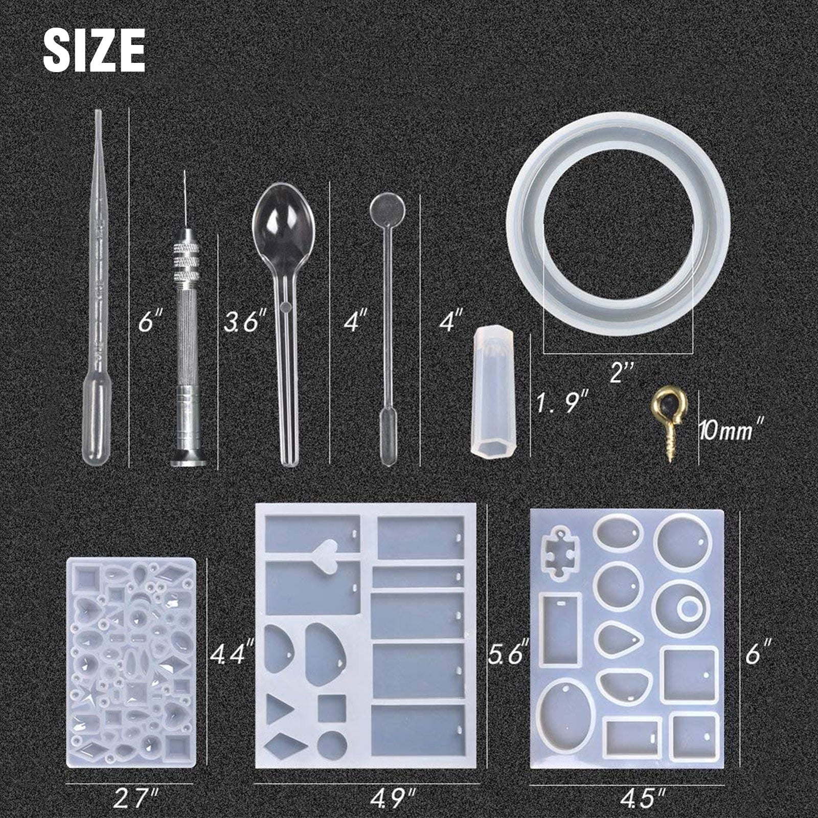 EXCEART 1 Set Glue Mixing Tool Set Silicone Epoxy Resin Tools Kit Jewelry  Tools DIY Crafts Tool Epoxy Tools Kit Resin Glue Tools DIY Epoxy Tool Clear