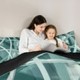 thumbnail image 5 of Castle Fairy Stripes Girl Twin Comforter Sets,Abstract Gradient Lines Bedding Set, 5 of 8