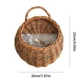 thumbnail image 2 of Handmade Woven Hanging Basket Wall Mounted Planter Basket,Natural Wicker Rattan Plant Flower Pot, 2 of 6