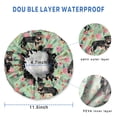 thumbnail image 3 of Shower Caps,Rottweiler with Pioneer Flower Waterproof Shower Cap for Women 4 Pieces,Double Reusable Hair Cover for Shower PEVA Elastic Stretch Hem, 3 of 7