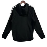 Adidas Sport Multi Mens 3-Stripe Fleece Pullover Hoodie Size L Black White