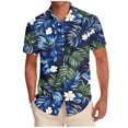 thumbnail image 2 of Maqroz Men's Floral Print Hawaiian Shirt Plus Size Short Sleeve Button Down Casual Beach Shirts Tropical Summer Vacation Holiday Tops with Pocket, 2 of 6