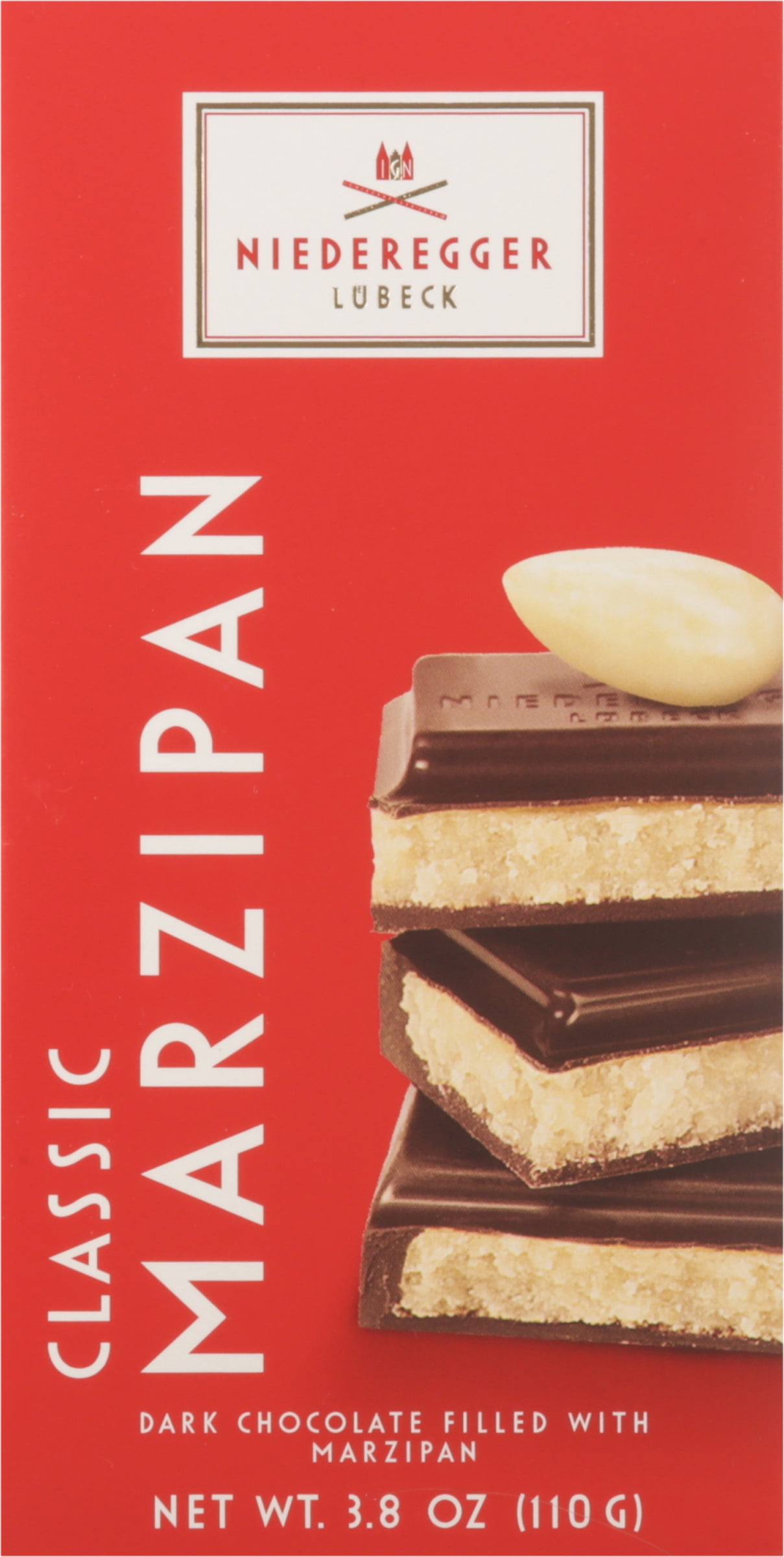 Niederegger, Classic Marzipan Dark Chocolate 3.8 oz, Marzipan