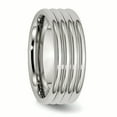 thumbnail image 4 of Stainless Steel Grooved 8mm Polished Band, 4 of 10