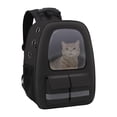 thumbnail image 3 of Pet Backpack Carrier for Cats Pet Travel Carrying Bag for Small Medium Cats and Puppy for Hiking Walking Outdoor Use Black, 3 of 6