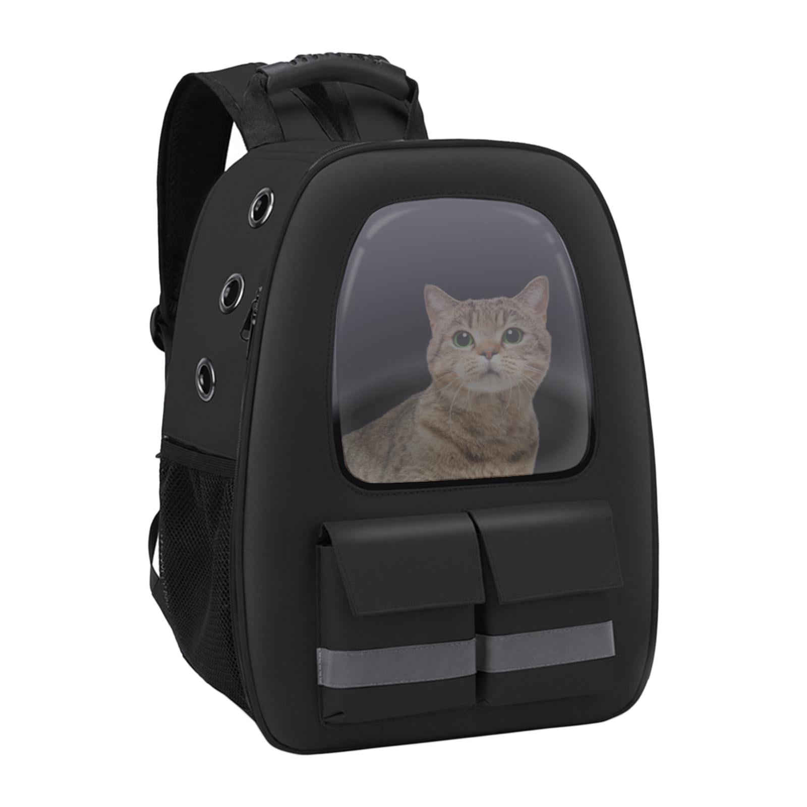 Cat Backpack Carrier Bubble Bag Transparent Pet Carrier Dog Hiking Backpack Small Dog Backpack Carrier for Cats Airline Approved Travel Carrier Black Walmart