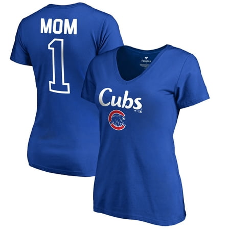 Chicago Cubs Fanatics Branded Women's 2019 Mother's Day #1 Mom Plus Size T-Shirt -