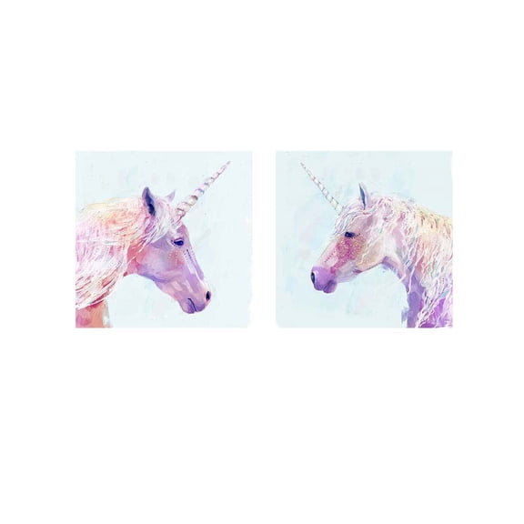 Great Art Now Mystic Unicorn by Victoria Borges 2 Piece Print Art Set Each 12W x 12H