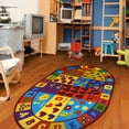 thumbnail image 5 of Furnishmyplace Furnish My Place 740 ABC With Numbers ABC for Kids Area Rug 4'4"x6'9" Oval, 5 of 5