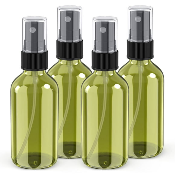Botella de aerosol Wedama Mini Glass, 120 ml, paquete de 4 unidades, color verde oliva