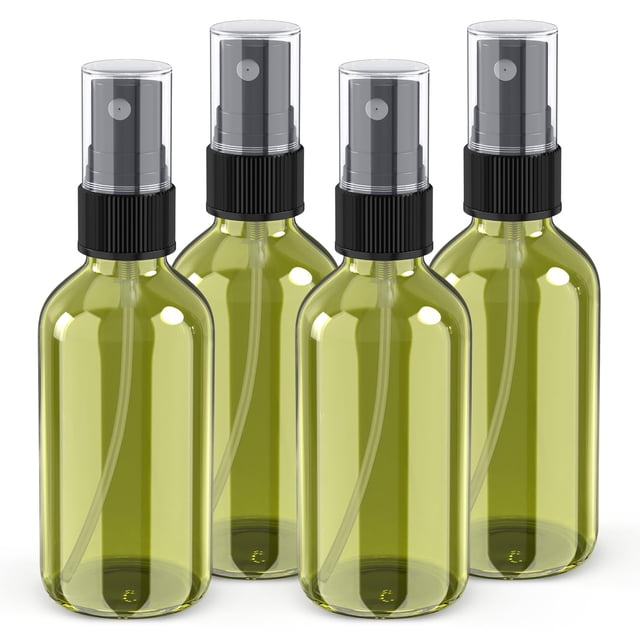 Botella de aerosol Wedama Mini Glass, 120 ml, paquete de 4 unidades, color verde oliva