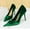 Green, variant on Miluxas Pumps Shoes for Women Low Heels Wedding Dressy Kitten Heels Closed Pointed Toe Pumps Shoes Green 9.5(43)