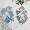 thumbnail image 5 of Fun Pizza Oven Mitt And Pot Holder Set Oven Glove for Kitchen Baking Cooking Grilling, 5 of 6