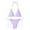 ZZZPurple101, variant on Womens Bikinis Summer Polka Dot Print Lace Up Halter Bra With Thongs Two Piece Tankinis Sets Swimsuits Holiday Wear