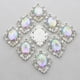 thumbnail image 4 of 10pcs Oval Ftback Acrílico Crystal Rhinestone Botón Ribbon, 4 of 9