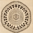 thumbnail image 1 of Ahgly Company Machine Washable Indoor Square Transitional Dark Gold Brown Area Rugs, 7' Square, 1 of 7