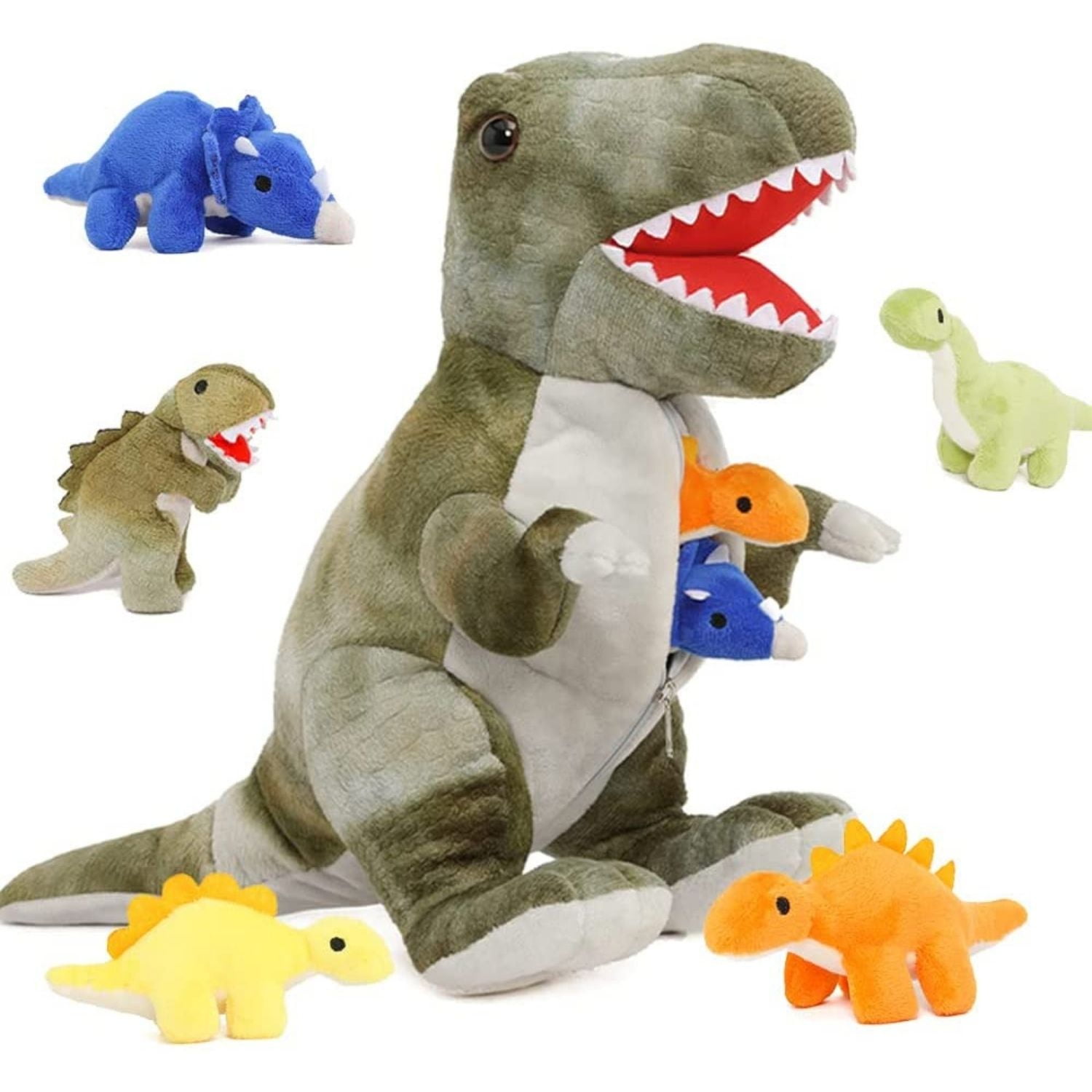 Big Dinosaur Plush Stuffed AnimalsAdorable 14-Inch Dinosaur Toys Set of 2 