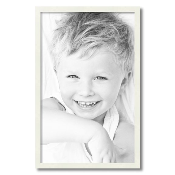 ArtToFrames 17" x 27" White Picture Frame, 17x27 inch White Wood Poster Frame (WOM-5138)