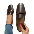thumbnail image 5 of Quaouag Women's Flat Mules Shoes,Comfortable Round Toe Slip On Backless Dress Mule Slide Sandals Ladies Loafers, 5 of 6