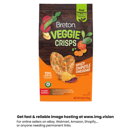 BRETON VEGGIE CRISPS SPICY CHPTLE CHED 6OZ