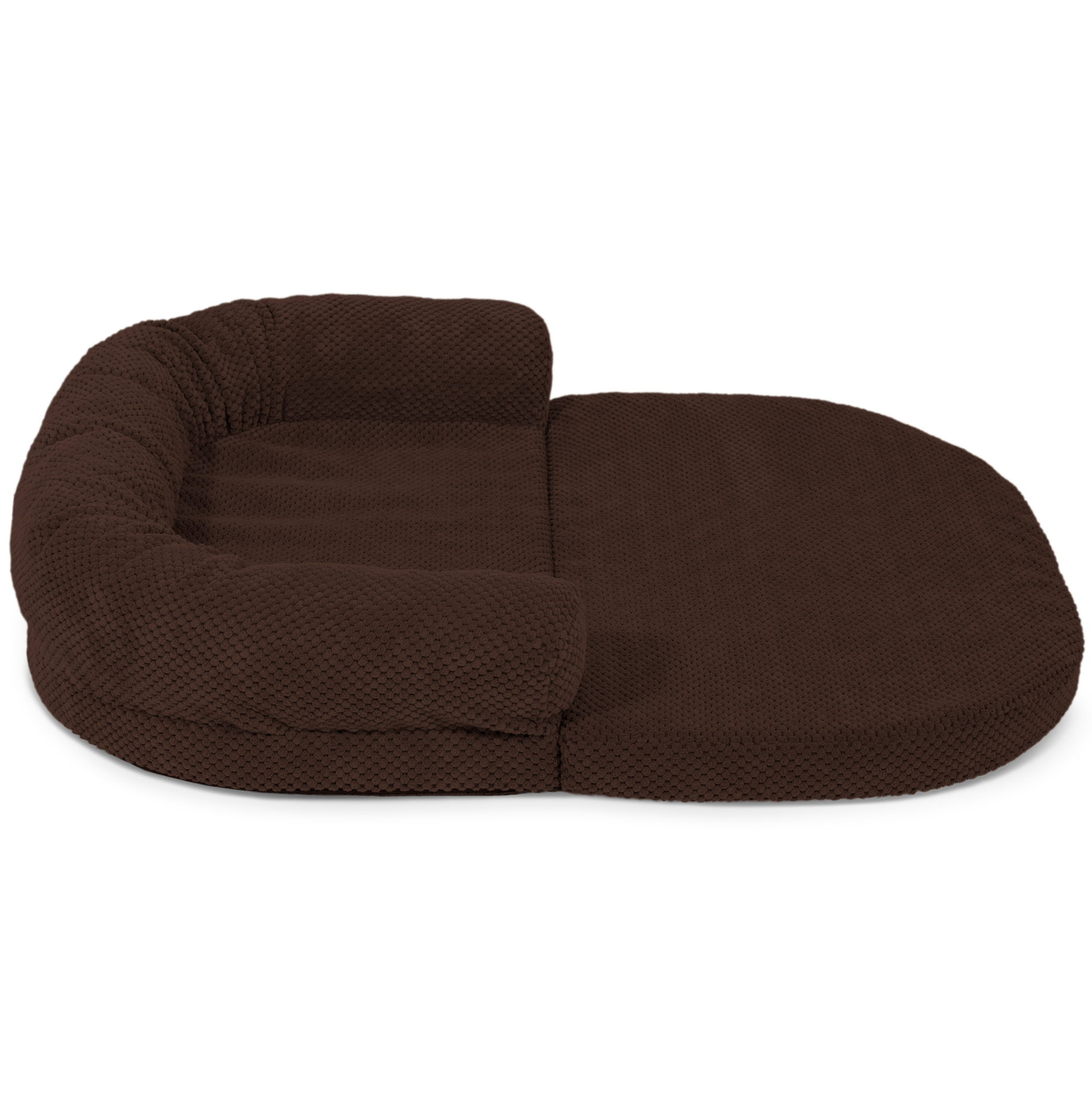 Precious Tails Chenille Round Sofa Fold Out Orthopedic Pet Dog Bed